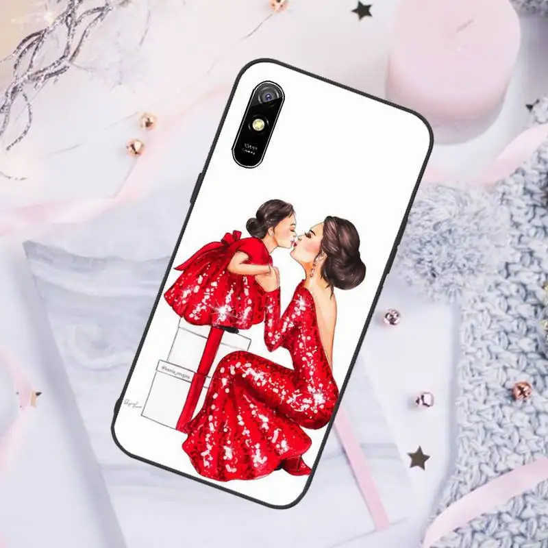 

Phone Case For Xiaomi Mi Redmi Note 7 8 9 pro 8T 9T 9S 9A 10 Lite pro Super Mama baby cute love