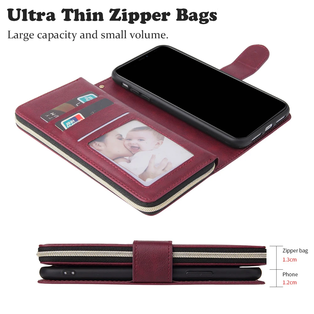 Zipper Wallet Leather Case For Samsung Galaxy A52 A51 A72 A71 A53 A33 A13 A32 A12 A31 A41 A50 A70 A30 A20 EA10 S Flip Card Cover