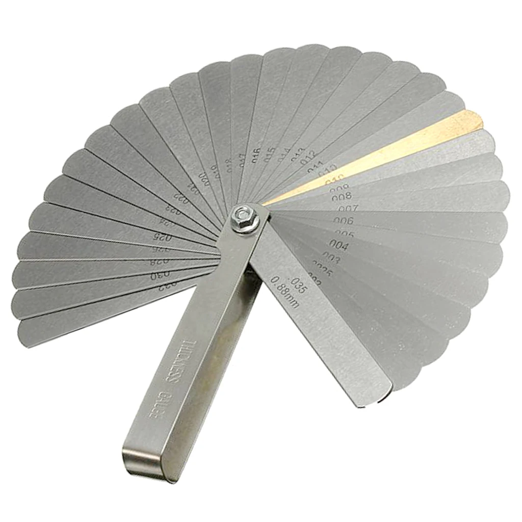 

32 Blade Feeler Gauge Set &Metric Guitar String Height Luthier Tool