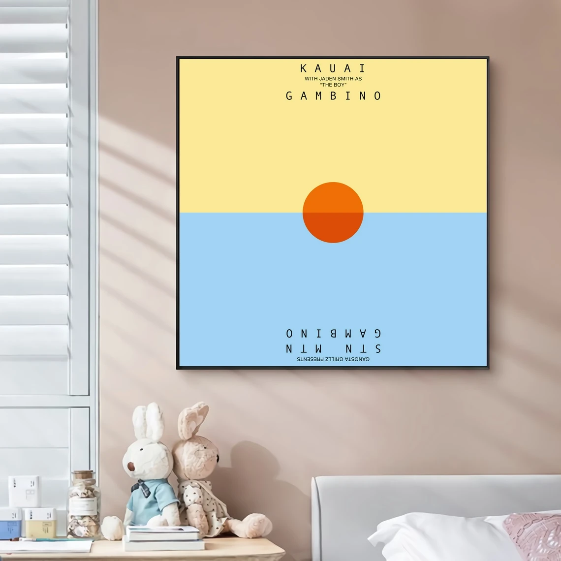 Детский плакат Gambino-кауийский музыкальный альбом Холщовый Рэп звезда