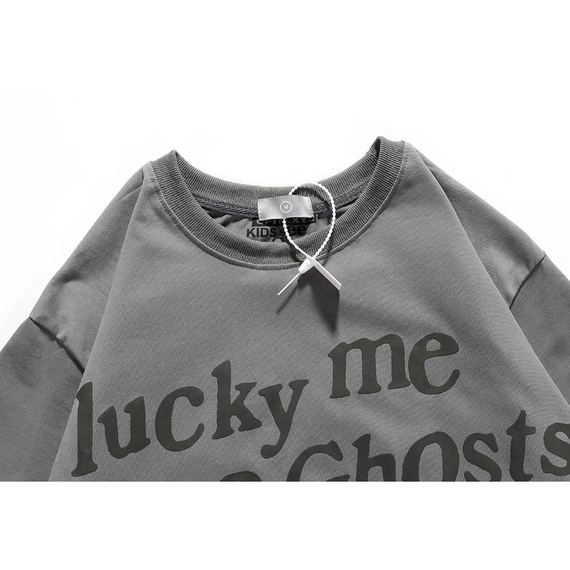 

Kanye West Harajuku Short Sleeve Oversized T Shirt for Men See Ghosts Love Tour Commemorative Printed Retro Loose Tees Mens Tops