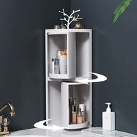 360  Rotating Triangle Rotating Theme Corner Cabinet Kitchen Wall Hanging Shelf Bathroom Storage Waterproof Bathroom Accessories