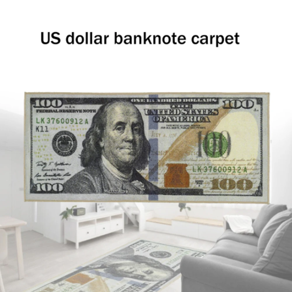 

Dollar Painting Floor Mat Porch Carpet Home Living Room Bedside Decor Rug Modern Home Decoration