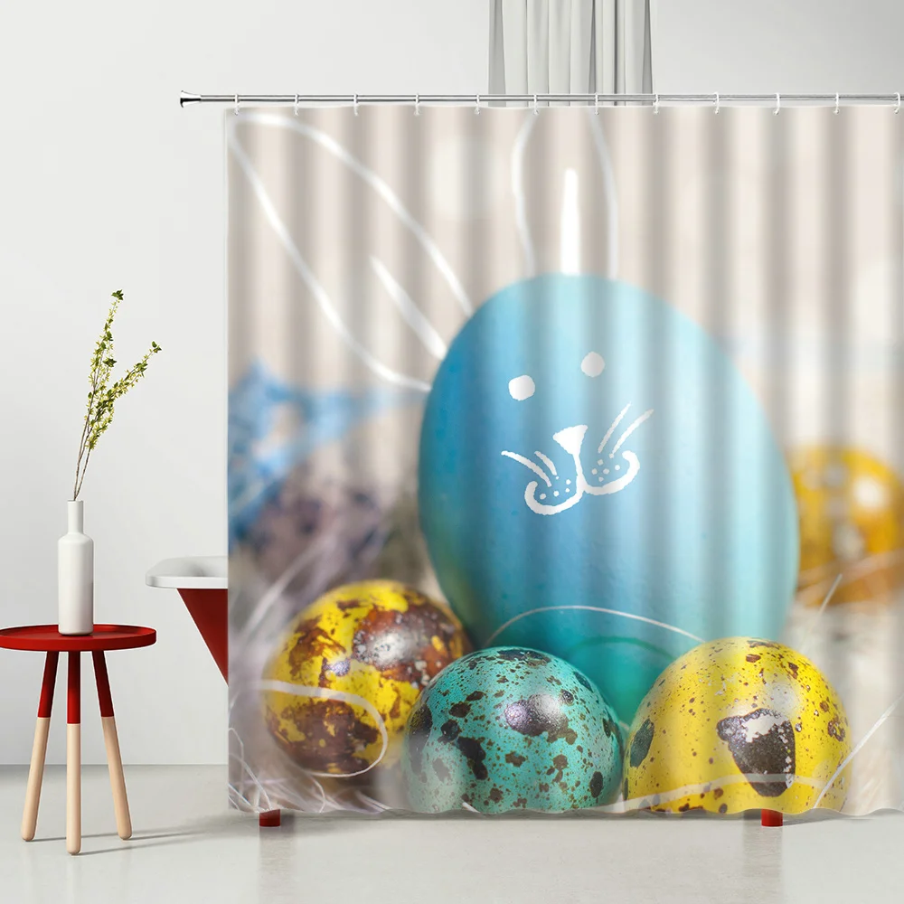 

Easter Egg Shower Curtain Curtains In Rooms And Halls Modern Bedroom Curtains Anti-Mold Bathroom Curtains Bathroom Decoration