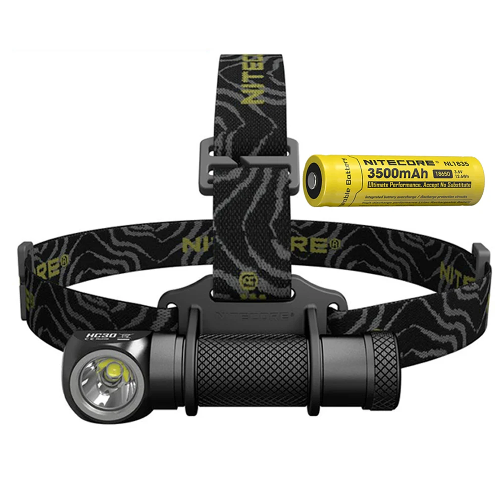 Налобный фонарь NITECORE HC30 CREE XM-L2 U2 max 1000LM с аккумулятором 18650 3500 мАч, новое зарядное устройство I2 - Испускаемый цвет: HC30 NL1835