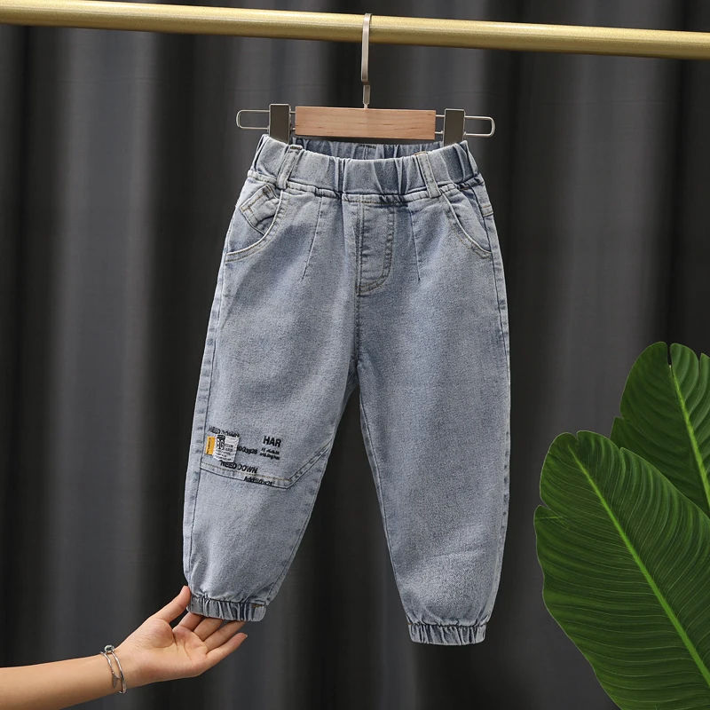 

2021 Spring Autumn Kids High Quality Jeans Boys Girls Fashion Jeans Children Jeans for Boys Casual Denim Pants Toddler Trousers