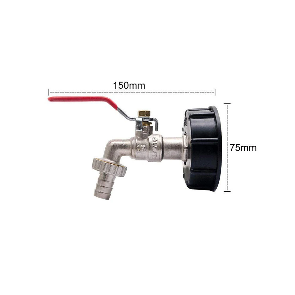 

IBC Drain Tank Adapter for Brass Garden Tap with 12.7 mm Hose Connection