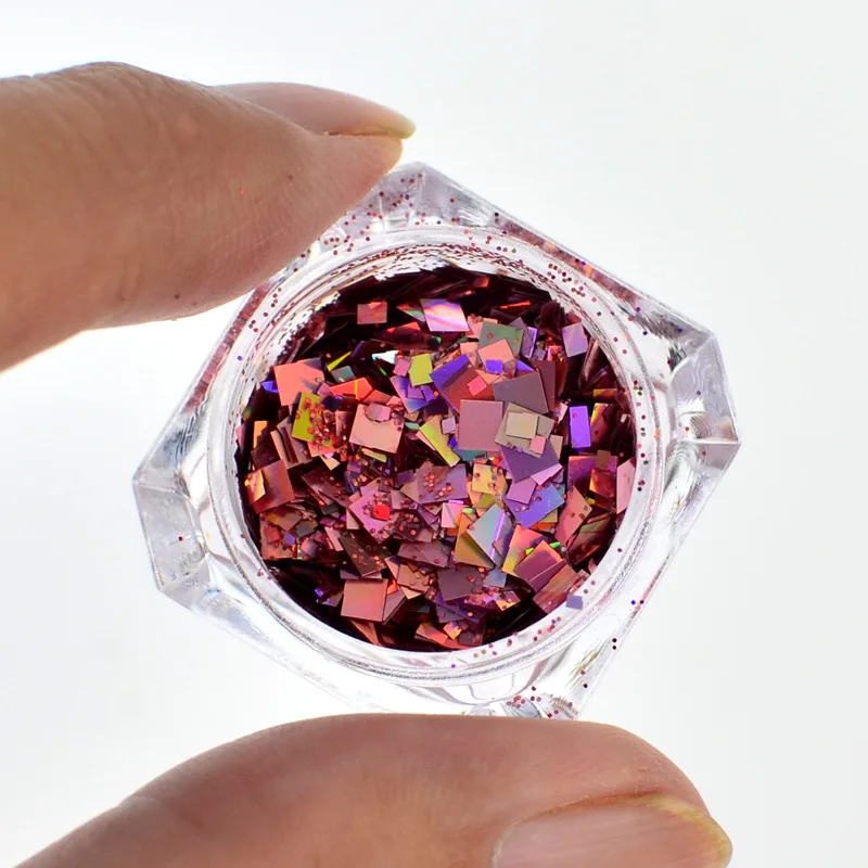 8 шт./лот комбинированный блеск голографические шестигранные блестки сахарный