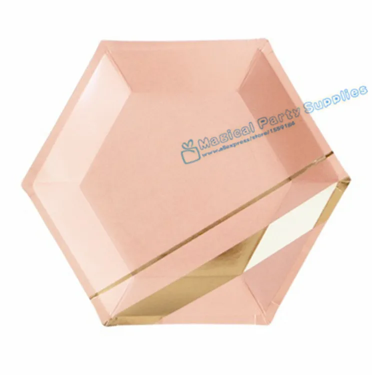 24 комплекта мраморных шестигранных золотых пластин румяна розовые и золотые