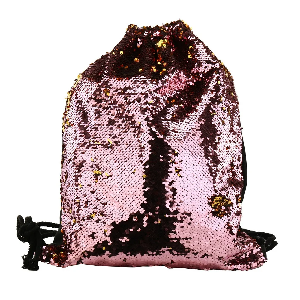 Женская модная Двусторонняя блестящая косметичка с блестками для девушек милый