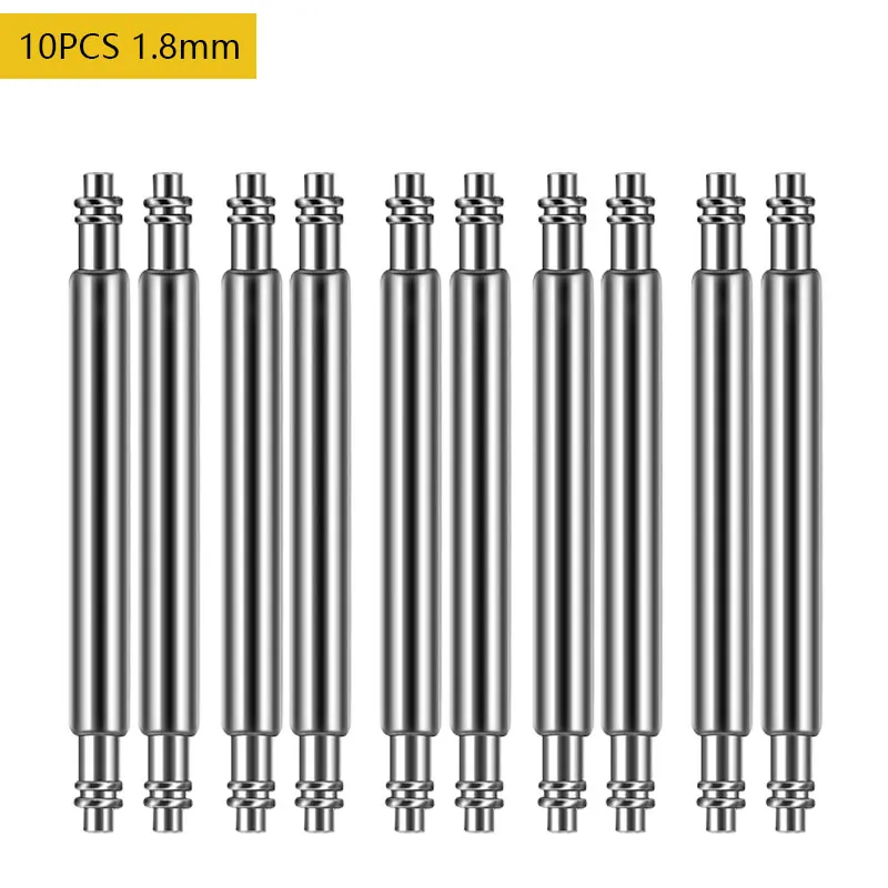 

Stainless Steel Spring Bar 10pcs Silver Metal Watchband Repair Tool 14/18/20/22/24/30mm Strap Link Pin Watchmaker Accessories