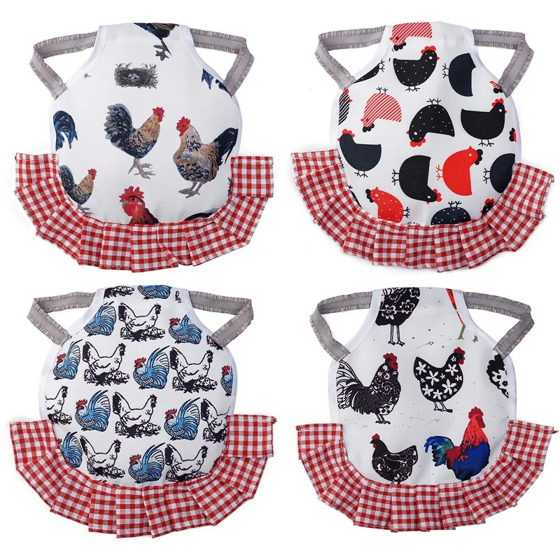 

4 шт. Стандартный курица седло, куртка в виде курицы плечевой ремень, курица фартук перо закрепитель с Эластичный ремешок, крыльев, накладка ...