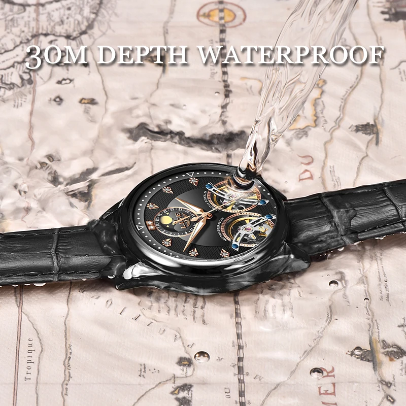 LIGE 2020 New automatic mechanical watch men Tourbillon Sport Clock fashion business mens watches reloj automatico de hombre+Box | Наручные