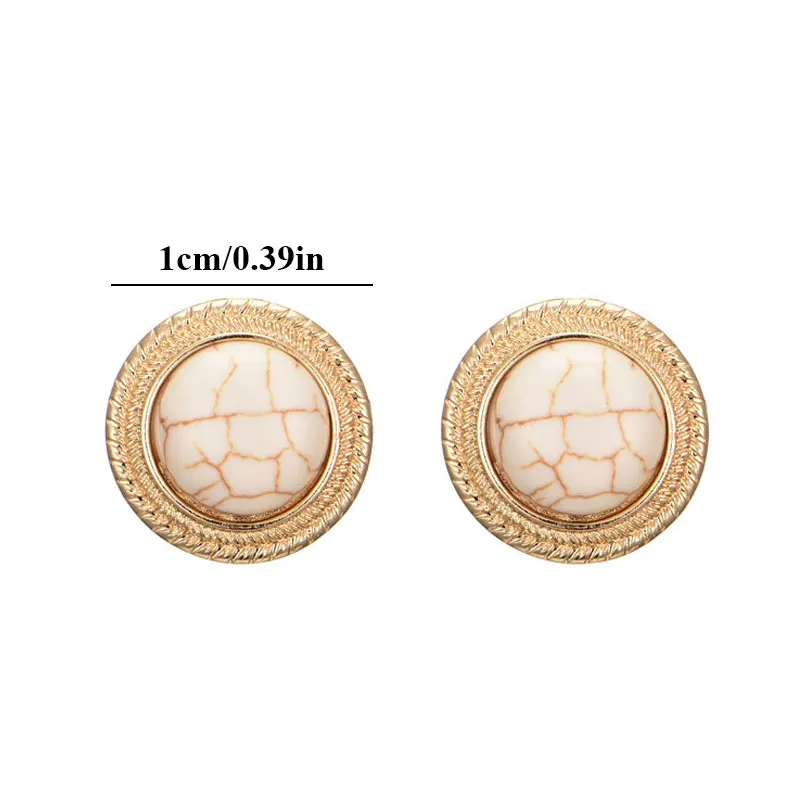 

Korean Style Ear Studs Women Exquisite Pretty Nice Alloy Bright Circle Pearls Stone Beautiful Colors Earrings High Quality