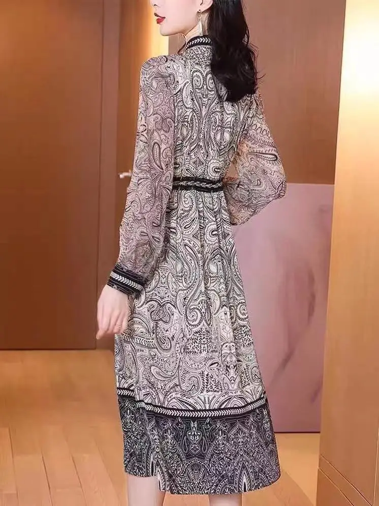 

High quality ZK01235 New Fashion Women 2021 spring Luxury famous Brand European Design party style Dress