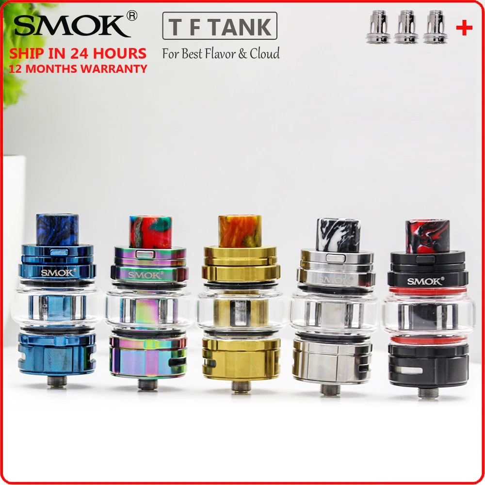 Оригинальный SMOK TF бак 6 мл электронная сигарета вейп атомайзер 510 резьба T F сетка