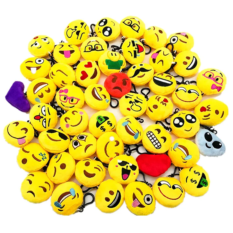 LLavero de peluche de dibujos animados para tel&eacute;fono m&oacute;vil, bolsa colgante de cuerda de 15/30/50 piezas al azar-0
