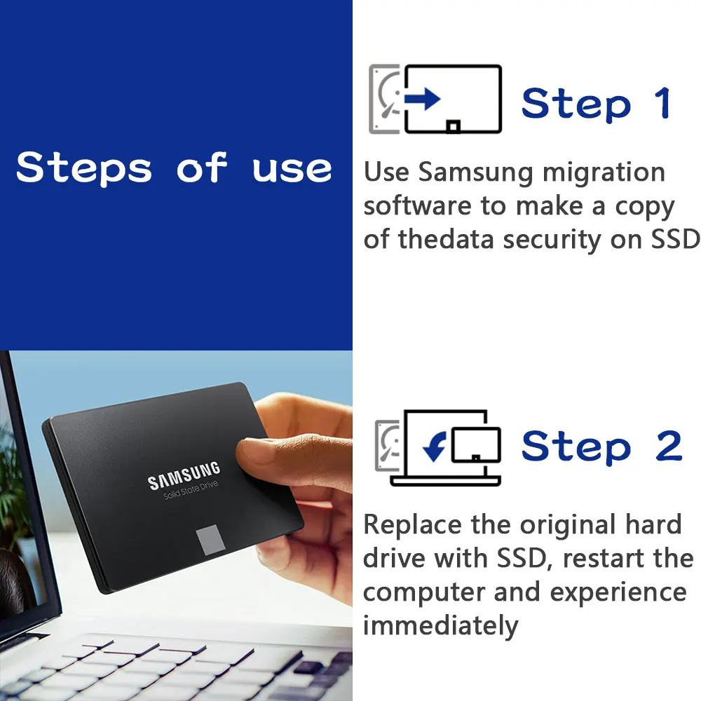 Внутренний твердотельный диск SAMSUNG ssd 500 Гб 870 EVO 250 ГБ HDD жесткий SATA 2 5 1 ТБ ноутбук