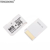 cr 5400dual slot micro for sd sdhc tf to memory stick ms card pro duo reader adapt card set double card white for psp card