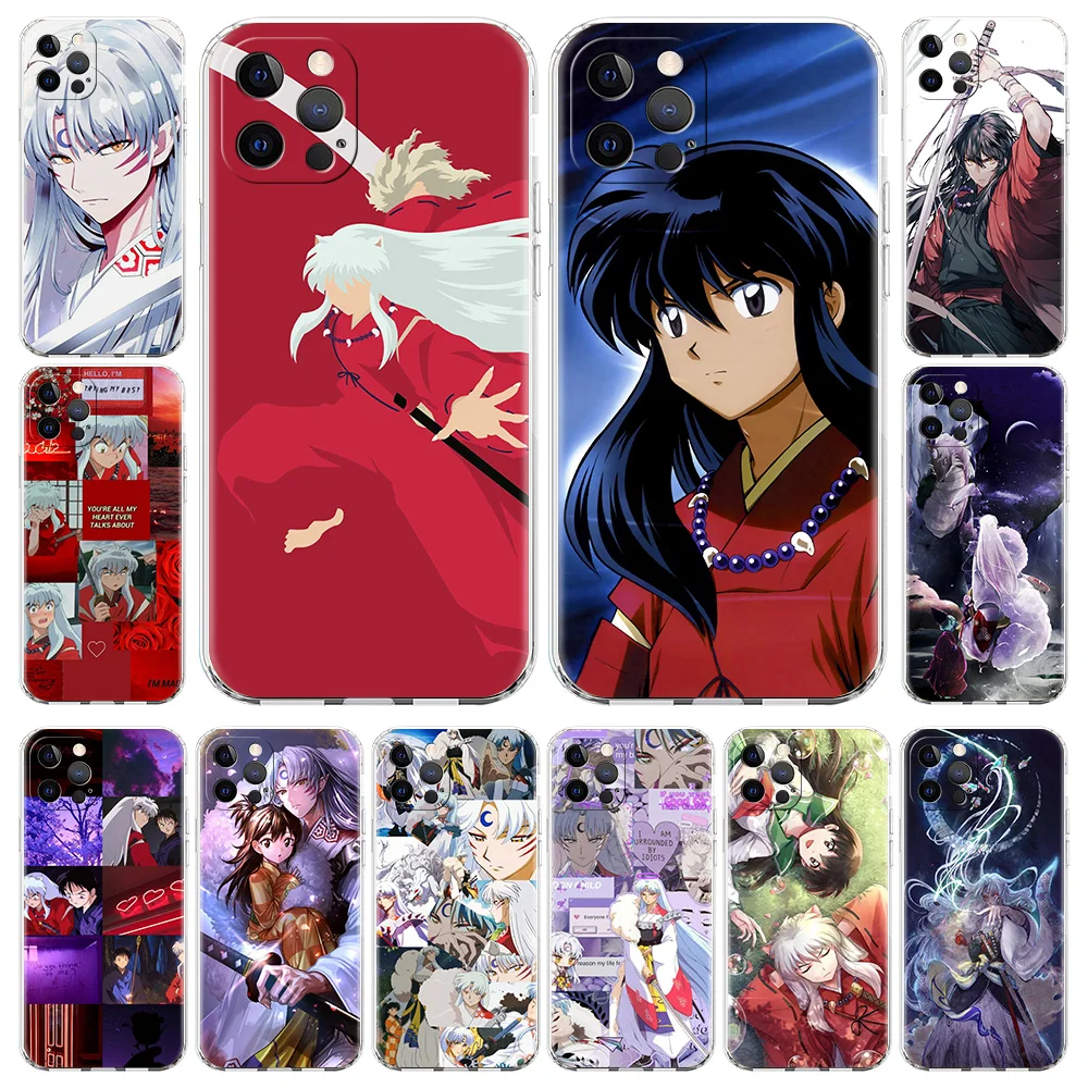 

Inuyasha Sesshoumaru Anime Luxury Phone Case For iPhone 13 Pro 11 12 Max X XR XS 7 8 Plus SE 2020 Clear Soft Cover Fundas Shell