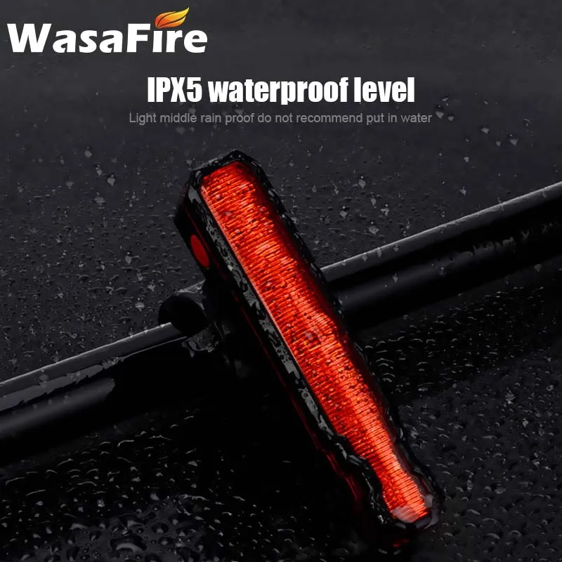 

WasaFire Bicycle Lamp Folding Laser Bike Tail Light Safety Warning Bike Front Rear Lights USB Rechargeable Cycling Lamp