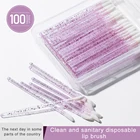 ELECOOL 50 шт., искусственные кисти для макияжа ресниц, искусственный аппликатор, палочки для помады, Наборы инструментов для макияжа