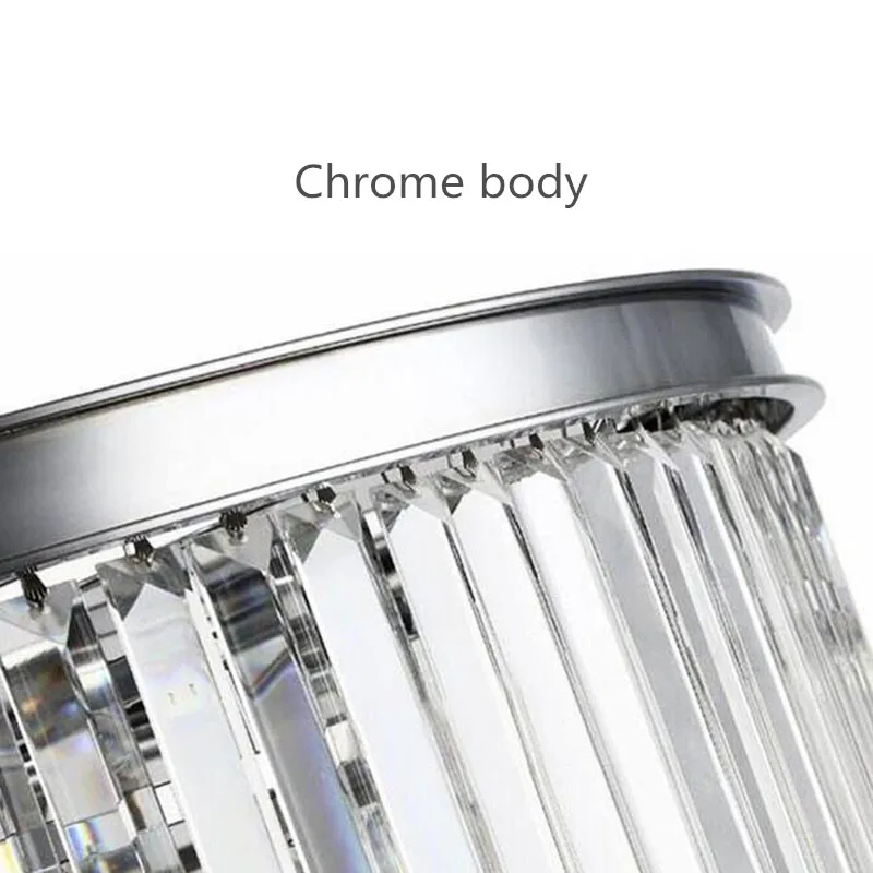 Chrome body Manggic современный винтажный Хрустальный потолочный светильник встраиваемый потолочный светильник для украшения дома и отеля - Цвет корпуса: Chrome body
