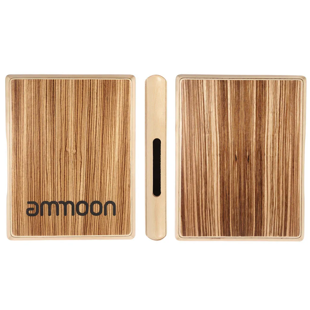 

ammoon Compact Travel Cajon Flat Hand Drum Persussion Instrument 31.5 * 24.5 * 4.5cm with Travel Flat Box Drum Carry Bag