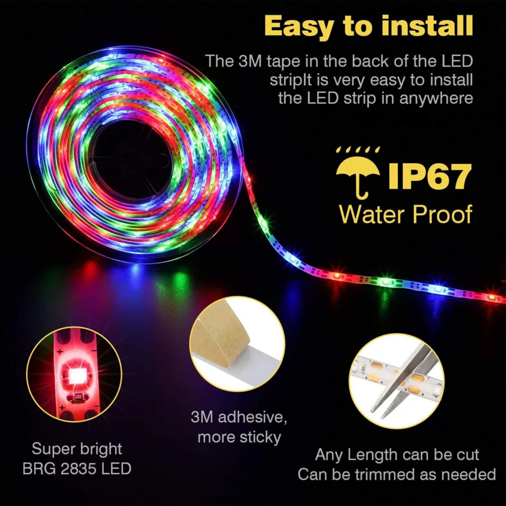 3m 5m Solar LED Strip Tape Light Flexible String Lamp 2 Mode Auto ON/OFF Outdoor Waterproof Christmas Decoration | Лампы и освещение