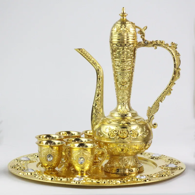 

High-End Wine Set White Wine Liquor Divider Living Room Hotel Study Chinese Zinc Alloy All-match Decoration