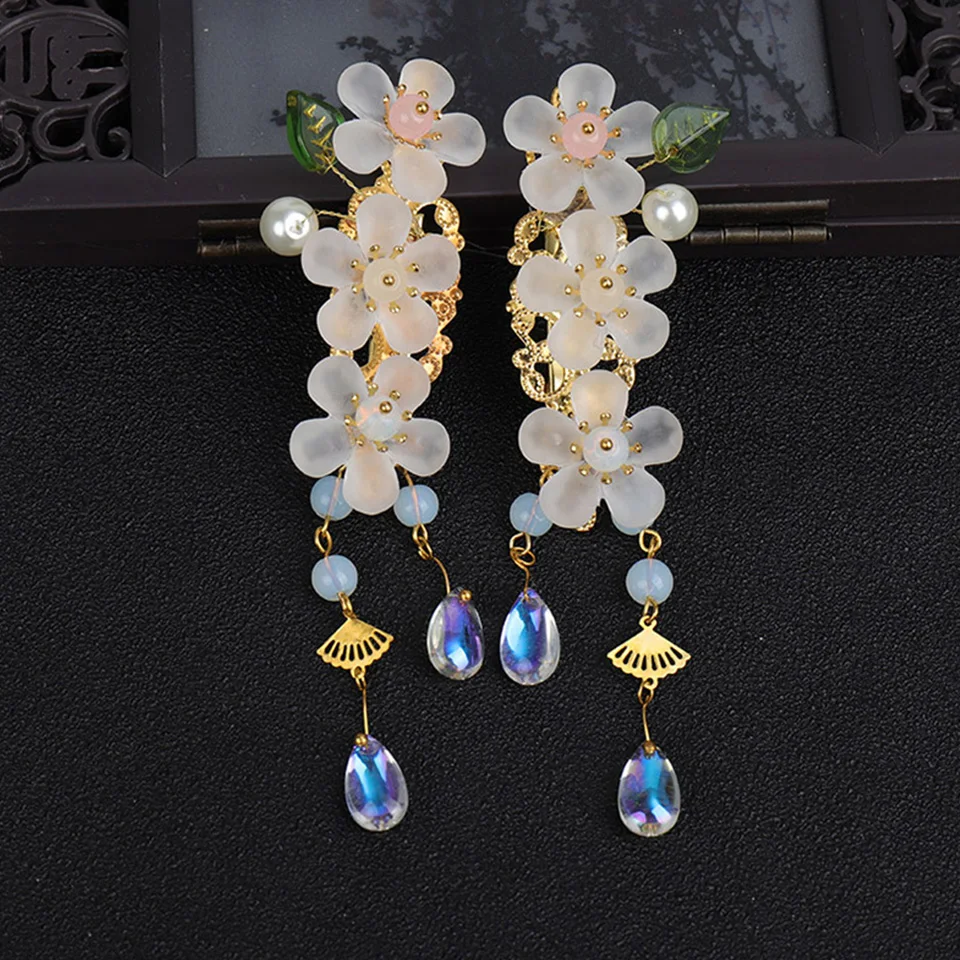 

Hanfu Costume Hair Sticks Tassel Hairpin Fake Jewelry Ancient Style for Women/Kids