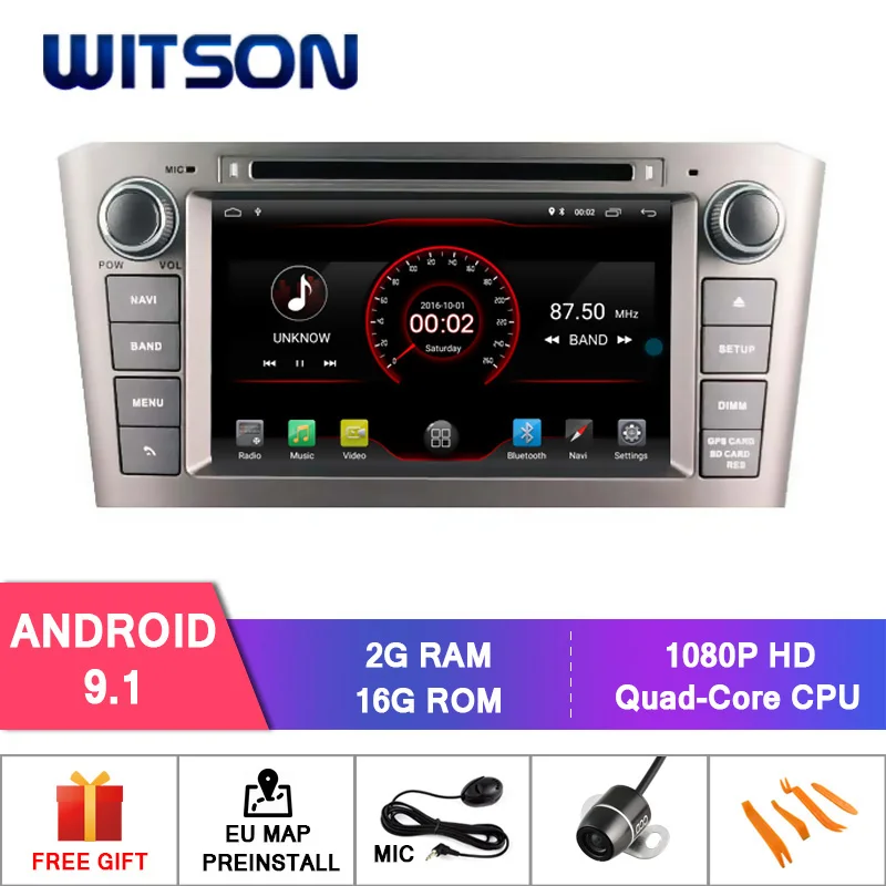MTK 16GB SILVER DE со! WITSON Android 9,0 Восьмиядерный PX5 автомобильный dvd-плеер для TOYOTA AVENSIS 2005-2007 ips 4 Гб ram 64 Гб rom Автомобильный gps навигатор - Цвет: MTK 16GB SILVER