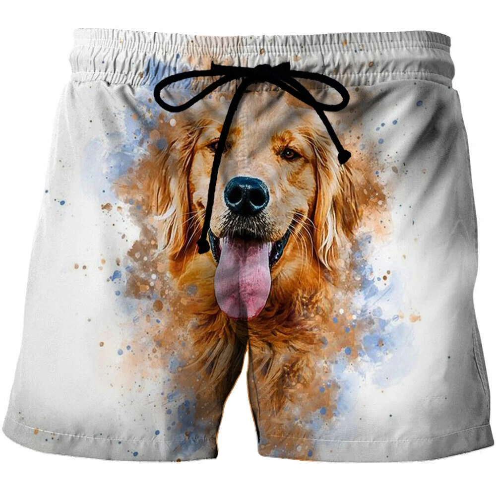 

Пляжные шорты с 3d-рисунком животных для мужчин, шорты для берега в виде белки, Короткие штаны для мужчин и женщин, милые штаны для домашних жи...