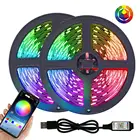 Светодиодная лента RGB 5050 с управлением через приложение, 5 В, USB