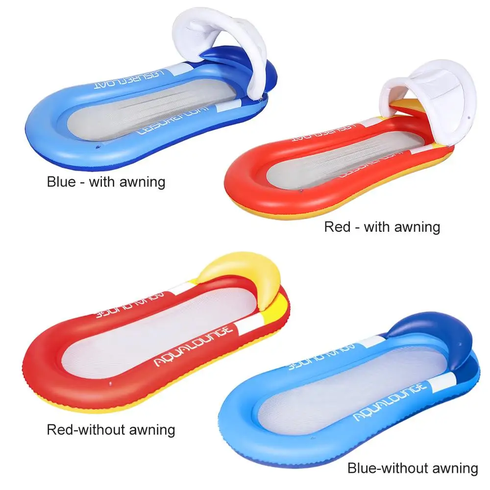 

Inflatable Pool Float Floating Chair Adults Summer Kids with Adjustable Backrest 2 in 1 Floating Bed Lounge Beach