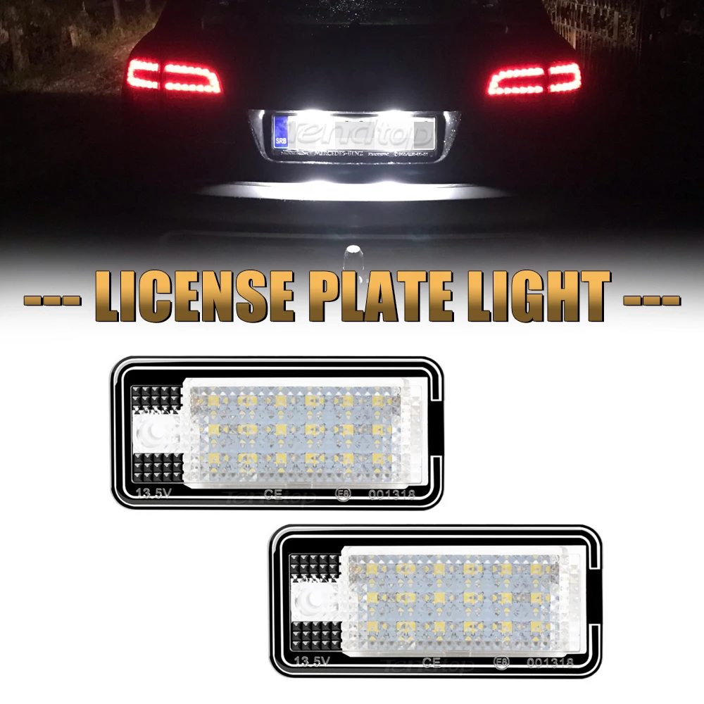 

Автомобильные лампы для номерного знака, светодиодные лампы для номерного знака Audi A3 S3 A4 S4 A6 S6 A8 S8 Q7 RS4, лампы для номерного знака, 6000K, ксенон, ...