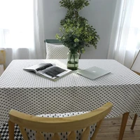 geometric pattern tableclothpolyester rectangle dust proof table coverfor kitchen dinner party tabletop decoration