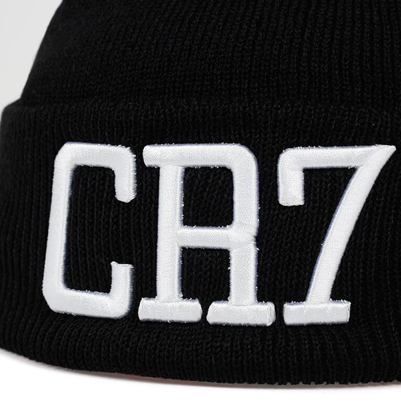 

New High Quality Embroidery Cristiano Ronaldo CR7 Hiphop Beanies Hat Unisex Knit Hat Fans' Caps Outdoor Warm Hat