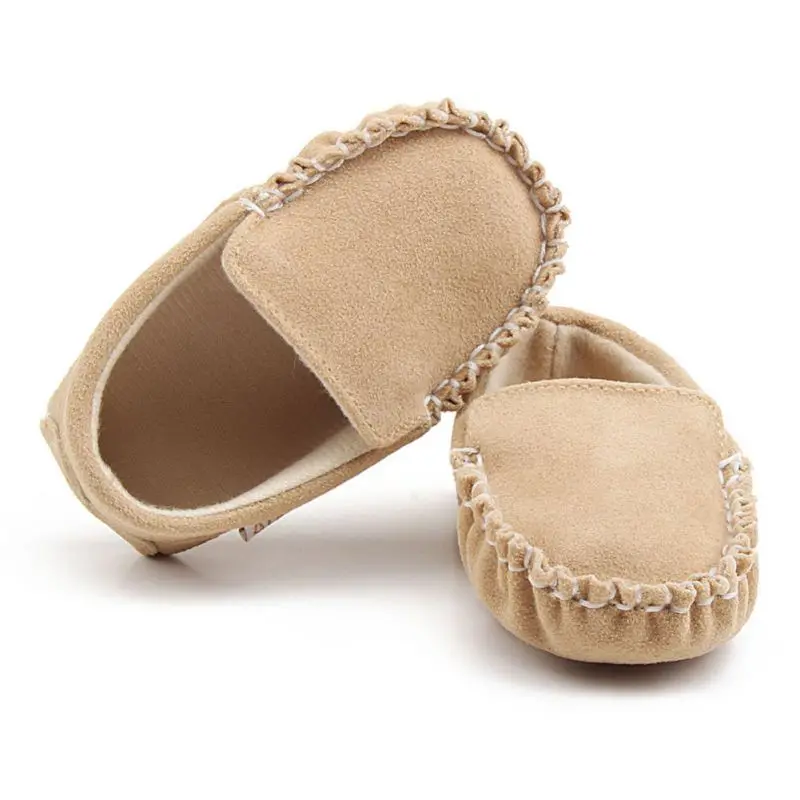 

PU Suede Leather Newborn Baby Shoes Moccasins Soft Soled Non-slip Footwear First Walker For 0-18M