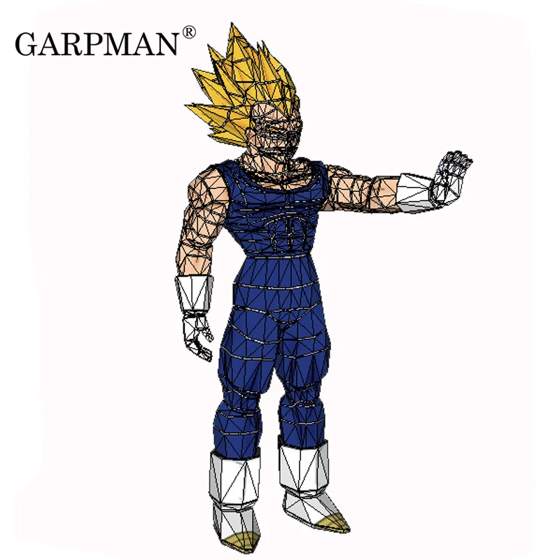 Бумажная 3D модель для самостоятельной сборки Вегета | Игрушки и хобби