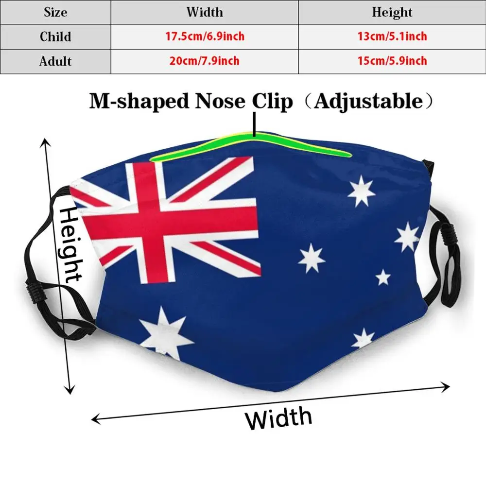 Австралийский флаг-Flag0085 маска для самостоятельной сборки с фильтром от пыли