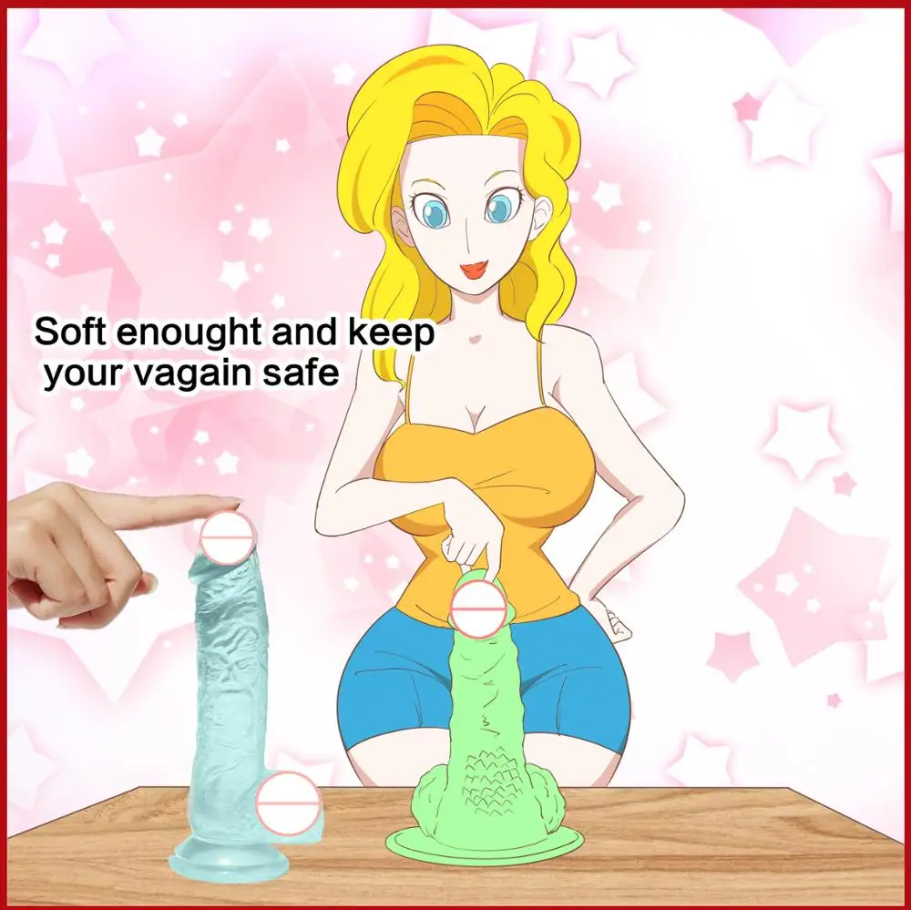 Флуоресцентный фаллоимитатор секс игрушка для взрослых женщин большой член на