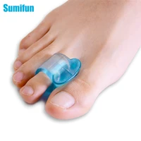 sumifun blue soft silicone gel toe separator hallux valgus bunion spacers thumb corrector foot care tool 1pairs2pcs