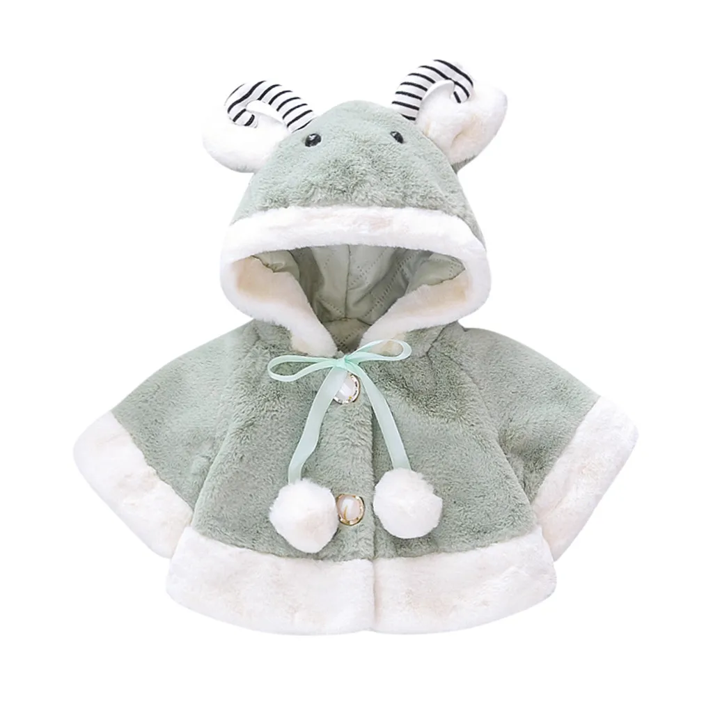 Зимняя накидка из искусственного меха для маленьких девочек ветрозащитное