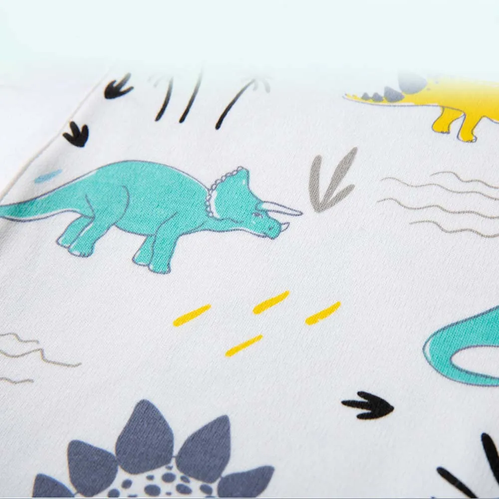 Baberos de algod&oacute;n con dibujos de dinosaurios y animales para beb&eacute;, toalla para eructar, Saliva, giratoria, Bandana, estilo moderno-5