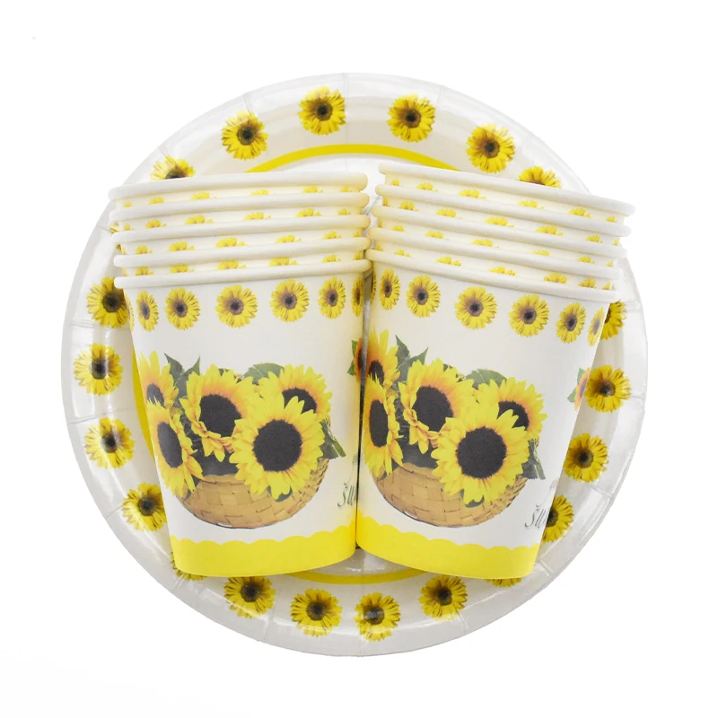 Подсолнечника День рождения украшения комплект поставки подсолнечное baby shower