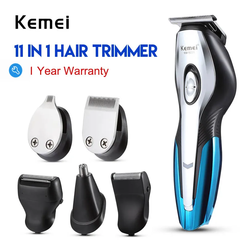 Kemei профессиональный триммер для волос мужчин 11 в 1 стрижки Машинка