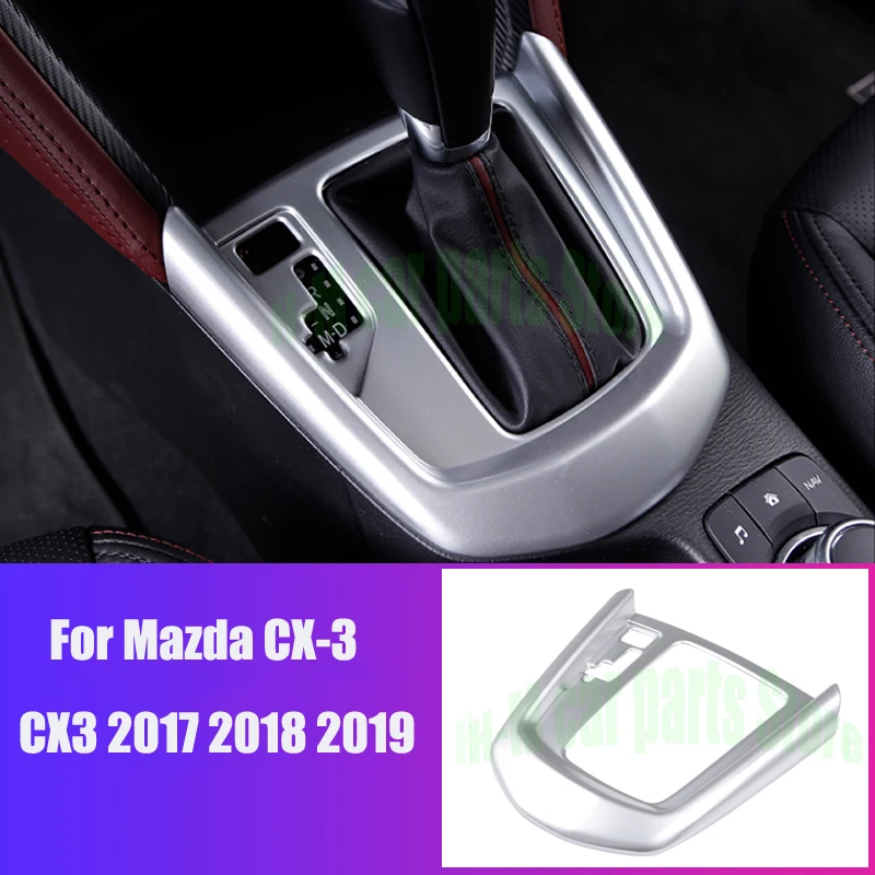 

For Mazda CX-3 CX3 2017 2018 2019 Chrome accessories Car Gear Shift Panel Frame Trim Cover Interior Decoration Car styling
