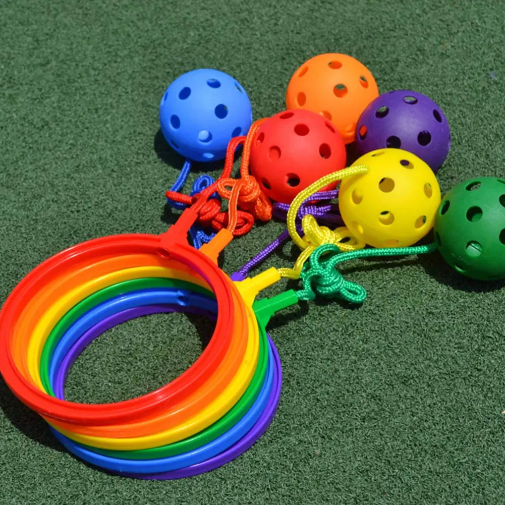 

6PC Skip Ball Outdoor Fun Toy Ball Classical Skipping Toy Exercise coordination and balance hop jump playground may toy ball