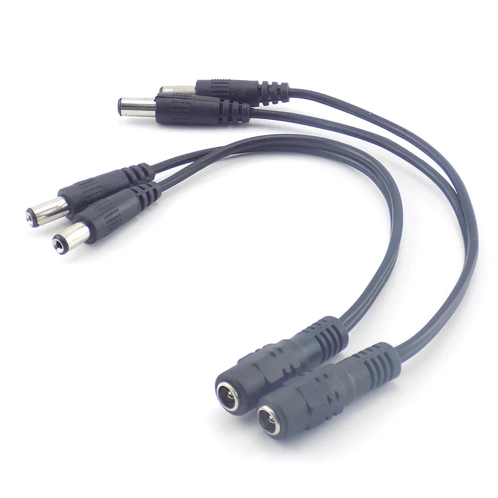 5 мм * 2 1 AC/DC 12V до Женский Мужской контактный разъем расширительный DC Питание